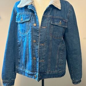 Bass Creek Outfitters Denim & Sherpa-Lined Jean Jacket NWT